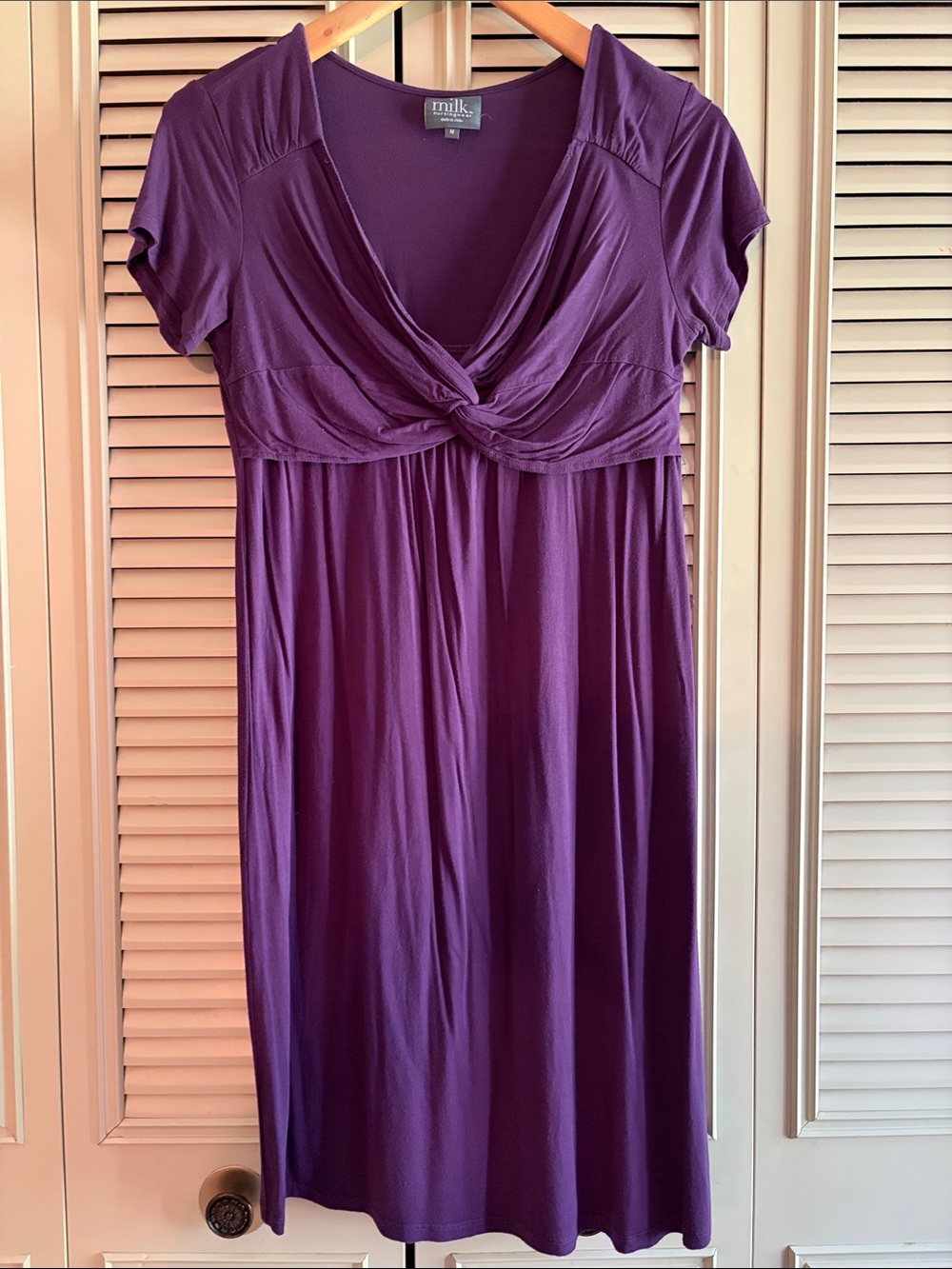 Milk Purple Knot-Front Women's Dress